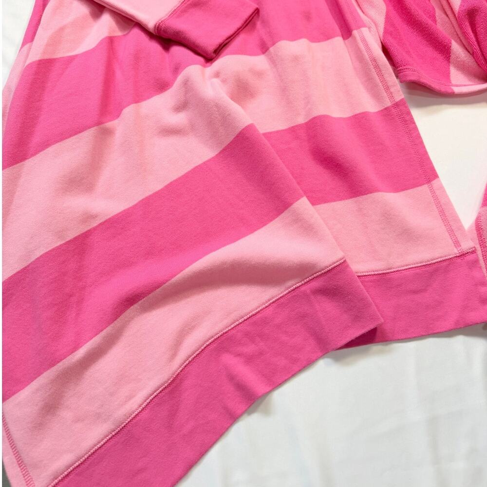 Lilly Pulitzer Norma Fleece Wrap Stripe Cardigan Pink NWT Medium Preppy Cozy - Picture 10 of 13